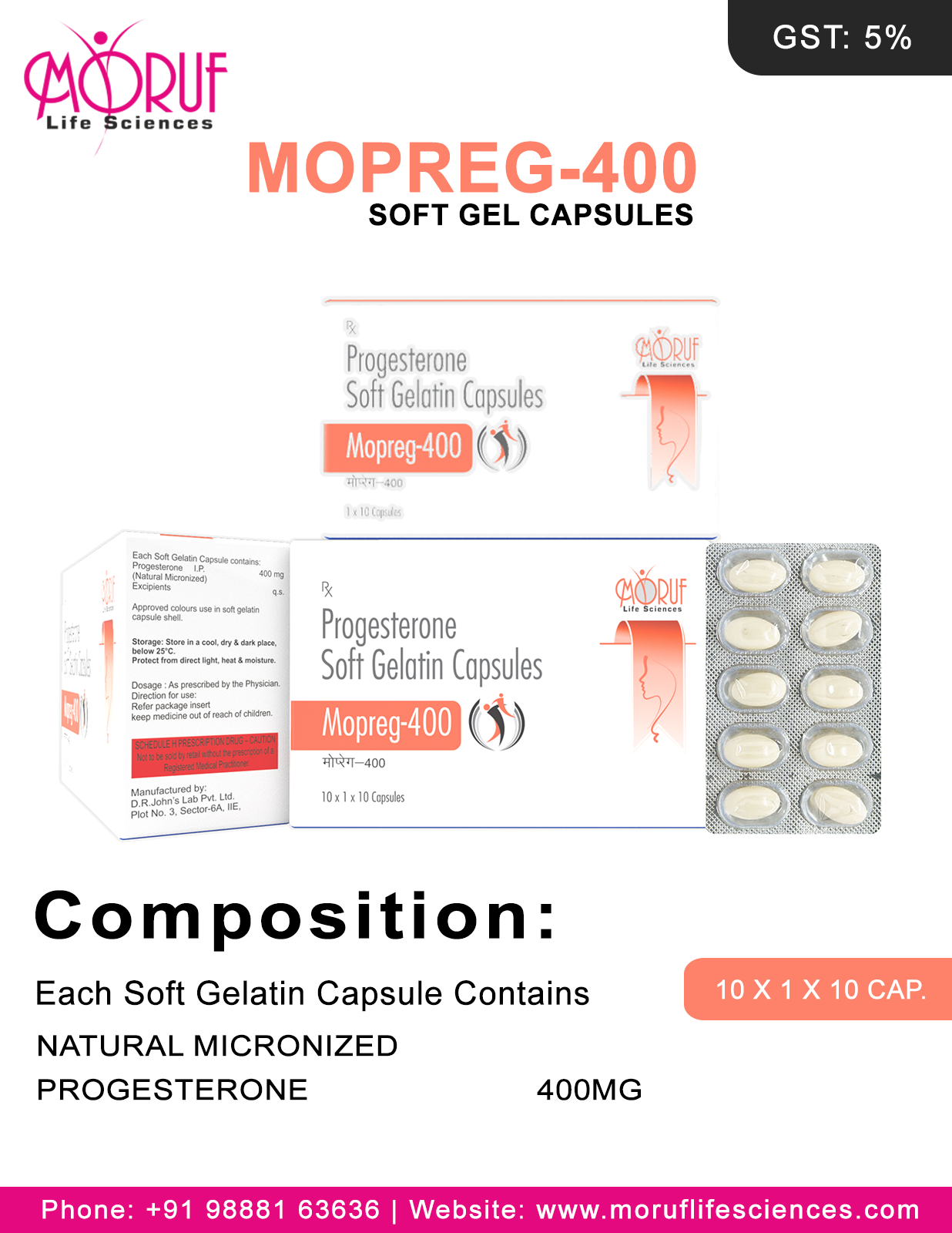 Mopreg 400 Soft Gelatin Capsules